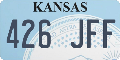 KS license plate 426JFF