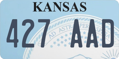 KS license plate 427AAD