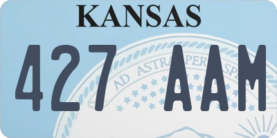 KS license plate 427AAM