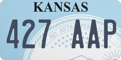 KS license plate 427AAP