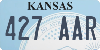 KS license plate 427AAR