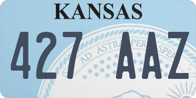 KS license plate 427AAZ