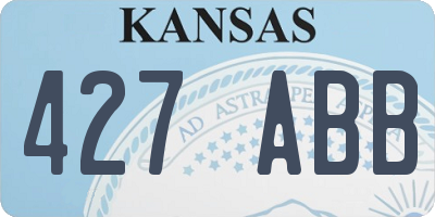 KS license plate 427ABB