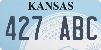KS license plate 427ABC