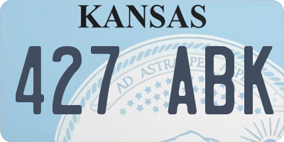 KS license plate 427ABK