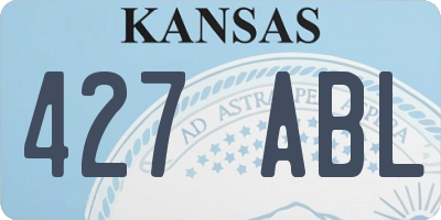 KS license plate 427ABL