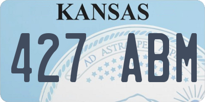 KS license plate 427ABM