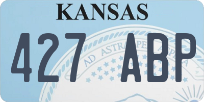 KS license plate 427ABP