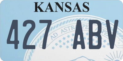 KS license plate 427ABV