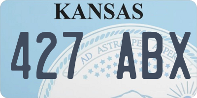 KS license plate 427ABX