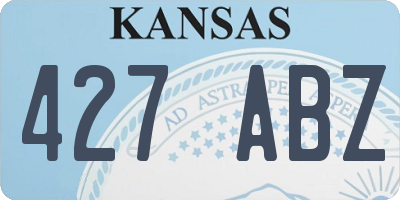 KS license plate 427ABZ