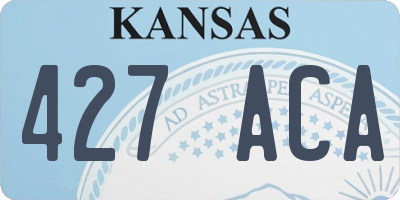KS license plate 427ACA