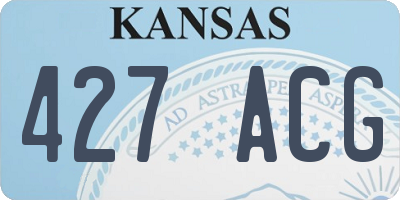 KS license plate 427ACG