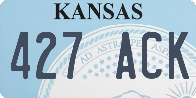 KS license plate 427ACK