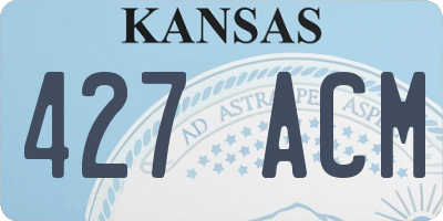 KS license plate 427ACM