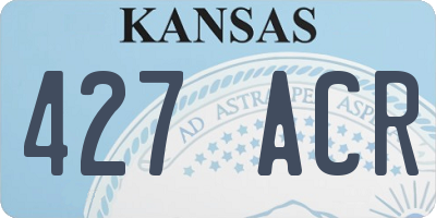KS license plate 427ACR