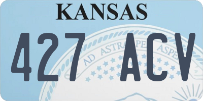 KS license plate 427ACV