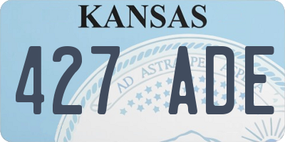 KS license plate 427ADE