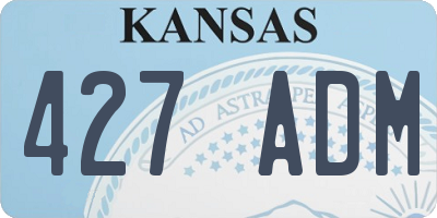 KS license plate 427ADM