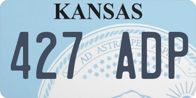 KS license plate 427ADP