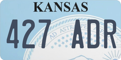 KS license plate 427ADR