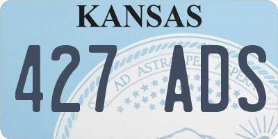 KS license plate 427ADS