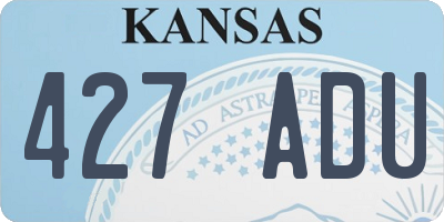 KS license plate 427ADU
