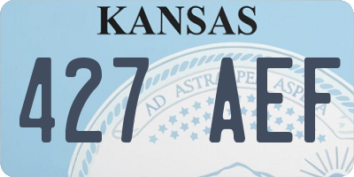 KS license plate 427AEF