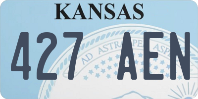 KS license plate 427AEN