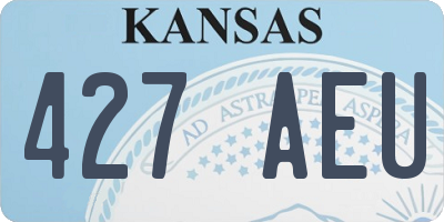 KS license plate 427AEU