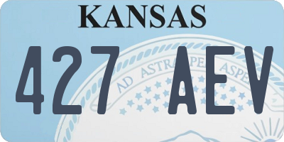 KS license plate 427AEV