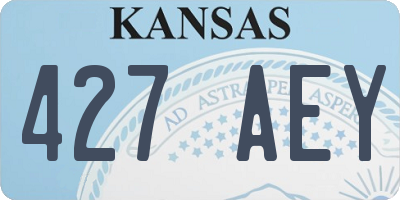 KS license plate 427AEY