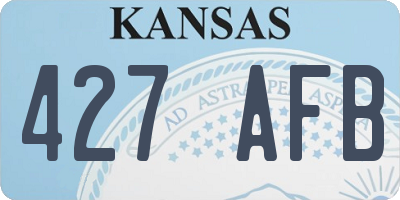 KS license plate 427AFB