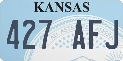 KS license plate 427AFJ