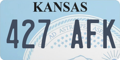 KS license plate 427AFK