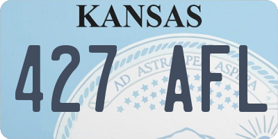 KS license plate 427AFL