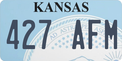KS license plate 427AFM