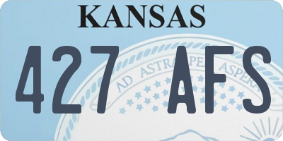 KS license plate 427AFS