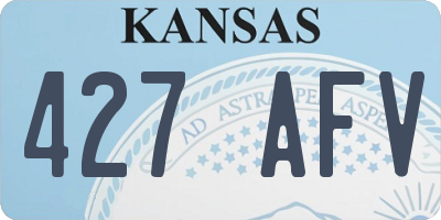 KS license plate 427AFV