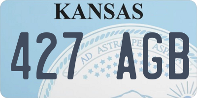 KS license plate 427AGB