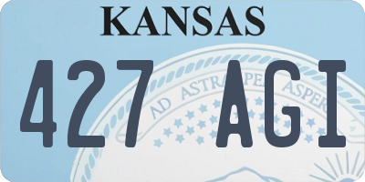 KS license plate 427AGI