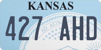 KS license plate 427AHD