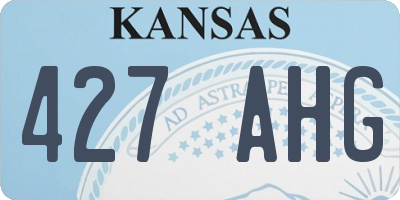 KS license plate 427AHG