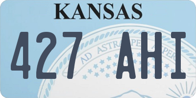KS license plate 427AHI
