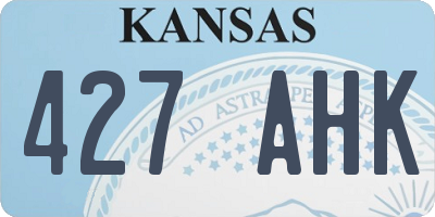 KS license plate 427AHK