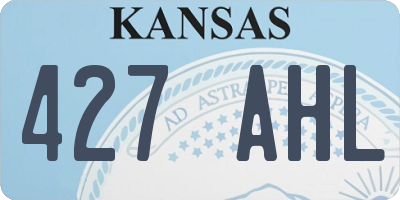 KS license plate 427AHL