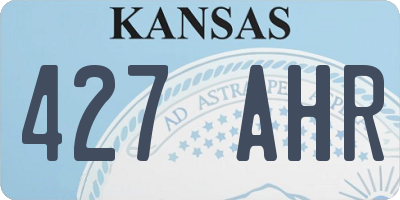 KS license plate 427AHR