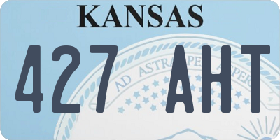 KS license plate 427AHT