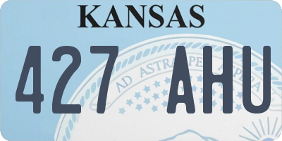KS license plate 427AHU