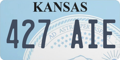 KS license plate 427AIE
